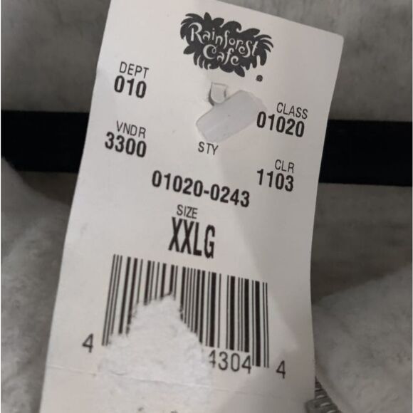 VTG NWT RAINFOREST Men's GRAY Zip-Up Sweater XXL - Picture 7 of 9